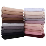 Hijab en jersey extensible pour femmes musulmanes, bonne couture, foulards, turban doux, couvre-chef