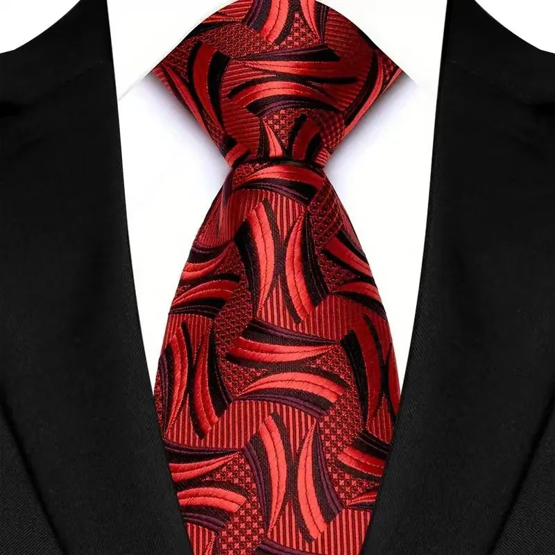 Cravate classique en cachemire pour homme, motif floral de luxe, motif à pois, 8 cm, jacquard, pour homme, pour affaires, mariage, fête, accessoire de tous les jours