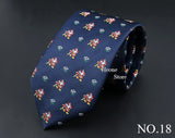 Classic Red Blue Christmas Tie For Men Father Festival Gift Santa Claus Snowman Tree Snowflake Elk Necktie Skinny 7cm Accessory