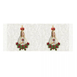 Écharpe élégante à pompons Notre-Dame de Fatima, Vierge Marie, châle chaud d'hiver pour femmes, écharpe catholique pour dames, chapelet portugais