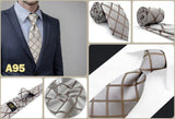 Cravates classiques jaunes et marron pour hommes, tenue de soirée, mariage, école, livraison directe