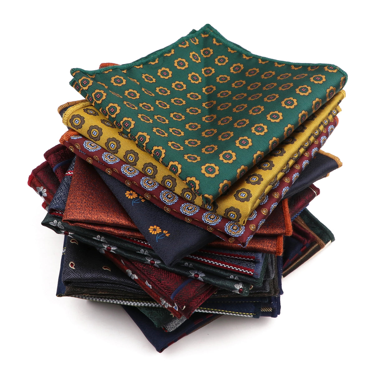 Mouchoir de poche en tissu jacquard de haute qualité, nouveau style, à pois, à rayures, à fleurs, adapté aux costumes de fête formels, au travail, cadeau