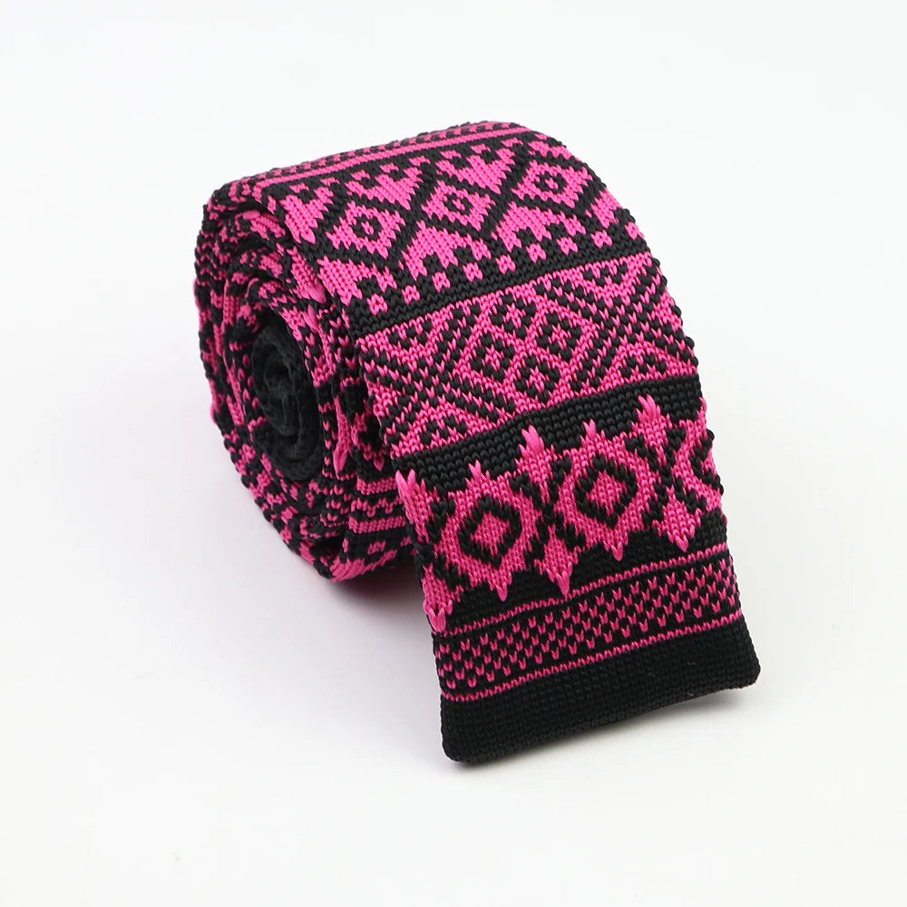 Cravates classiques en tricot pour hommes, cravates décontractées, à pois, à carreaux, pour loisirs, chaudes, pour affaires, mariage, largeur 6 cm