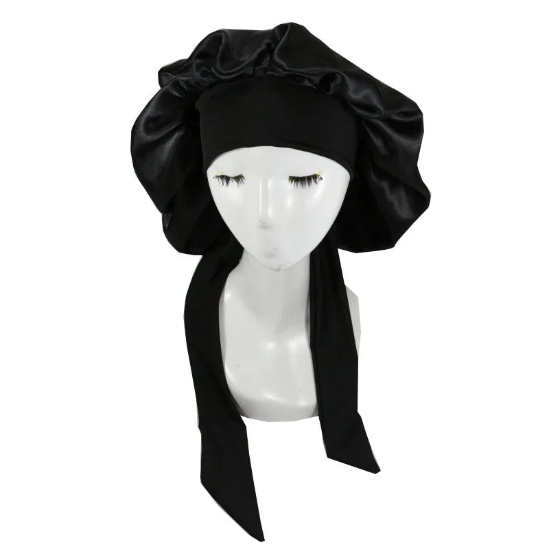 Bonnet de nuit en satin pour femme et homme, bonnet de nuit unisexe, bonnet de douche