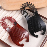 Women Comb Hair Riser Claw Flexible Headwear Black Brown Banana Barrettes Clip Hair Holding Tool Fashion Elastics Hair Comb