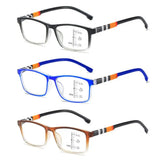 Blue Ray Blocking Anti-Blue Light Reading Glasses Multifocal Progressive Near Far Square Eyeglasses Ultralight PC