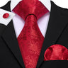 Ensemble élégant de cravates et boutons de manchette en soie à fleurs multiples pour homme, cravate jacquard à fleurs pour mariage, entreprise, fête, événement, Barry.Wang