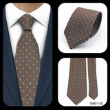 Cravates élégantes à pois pour hommes LYL 7 cm, cravate de luxe avec imprimé géométrique, cadeau pour invités, accessoires de festival pour gentleman