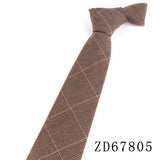 Nouvelles cravates rayées pour hommes et femmes, cravates en coton pour fêtes, affaires, cravates classiques à carreaux, cadeaux pour mariés