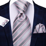 Cravates pour hommes 2023, nouvelle mode pour hommes, 8,5 cm, pochette, boutons de manchette, accessoires de mariage, créateur de cravates Hi-Tie, vente en gros