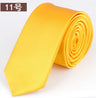 Mans Accessories Slim Skinny Tie for Men Jacquard Woven Solid Champagne Orange Red Purple Blue Ties Wedding Necktie corbatas par