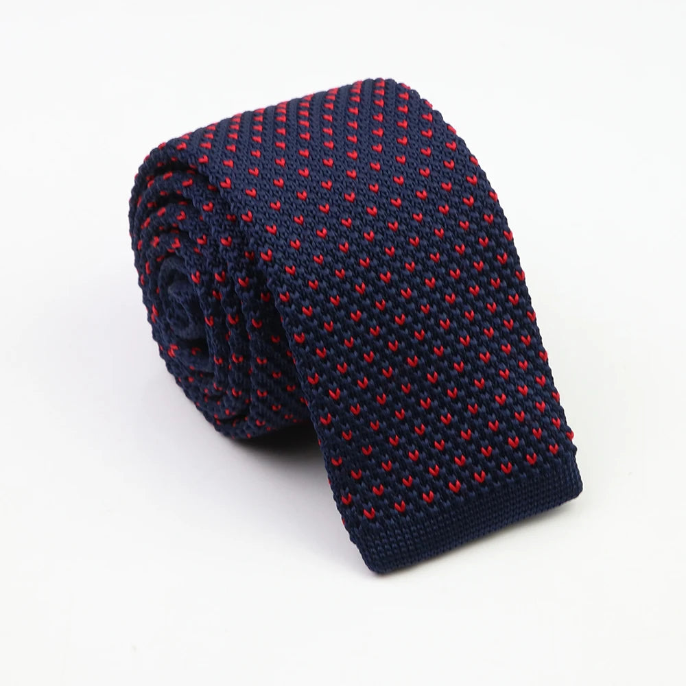 Cravates classiques en tricot pour hommes, cravates décontractées, à pois, à carreaux, pour loisirs, chaudes, pour affaires, mariage, largeur 6 cm