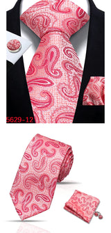 Cravate homme Paisley Jacquard tissé 8 cm formelle affaires mariage cravate poche carré ensemble costume cravate haute qualité fait main Gravata