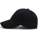Casquette de baseball noire pour homme et femme, ajustable, en coton, style décontracté, pour l'été