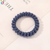 High Elasticity Telephone Coil Hairbands Women Spiral Hair Ties Girls Hair Rings Rope Solid Color Hair Accessories Gum Scrunchy
