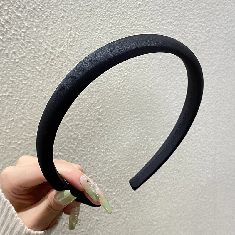 New Solid Fabric Fine Hair Band Women Korean Simple Headband Fresh All-match Outdoor Hoop Hairband Girls Hair Accessories
