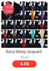 Ensemble élégant de cravates et boutons de manchette en soie à fleurs multiples pour homme, cravate jacquard à fleurs pour mariage, entreprise, fête, événement, Barry.Wang