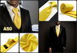 Cravates classiques jaunes et marron pour hommes, tenue de soirée, mariage, école, livraison directe