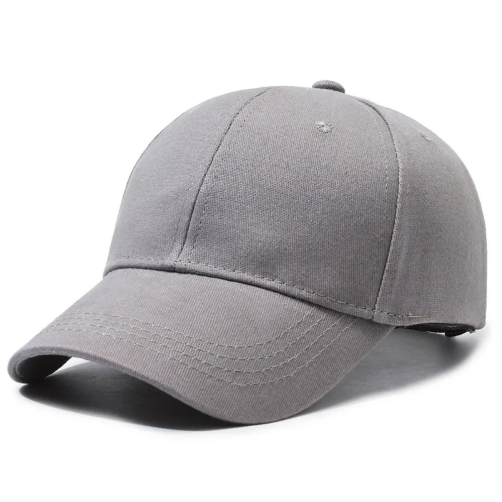 Casquette de baseball noire pour homme et femme, ajustable, en coton, style décontracté, pour l'été
