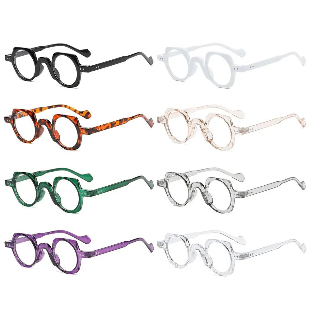 Round Square Frame Blue Light Blocking Glasses Japanese Style Unisex Non-Prescription Glasses Eyeglasses Frame