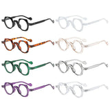 Round Square Frame Blue Light Blocking Glasses Japanese Style Unisex Non-Prescription Glasses Eyeglasses Frame