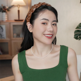 4.5-5CM Stunning Wide Women Headpiece Satin Cloth Braided Headbands for Woman Ladies Daily Shopping Party Head Hoop Accessories