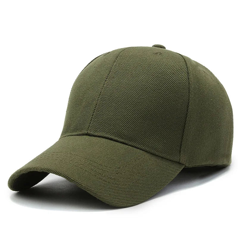 Casquette unisexe décontractée, unie, ajustable, à rabat, style hip-hop, pour homme et femme