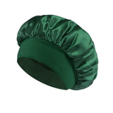 1pcs Unisex Satin Solid Wide-brimmed Sleeping Hat Elastic Band Cap Hair Care Bonnet Night Hat