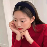Autumn Winter Soft Velvet Cloth Sponge Padded Hairbands for Women Girls Casual Shopping Face Washing Dress Up Hair Accessories