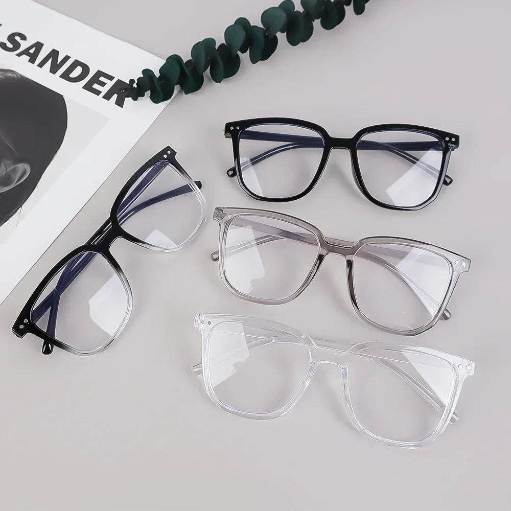 Fashion Anti Blue Light Glasses Men Computer Women Eyeglass Fashion Optical Plain Frame Spectacles Transparent Blocking Glasses