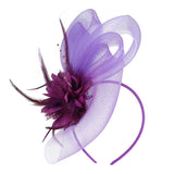 Bandeau à fleurs en maille pour femme, accessoires pour cheveux, plumes, bandeau ou pince, idéal pour cocktail, thé, fête, pour filles
