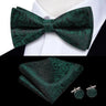 Hi-Tie Nœud papillon rayé noir et rouge pour homme, mouchoir, boutons de manchette, en soie pré-nouée, pour soirée d'affaires masculine, vente en gros