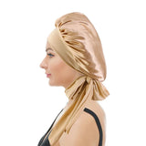 3Pcs Elastic Wide Edge Satin Bonnet Long Hair Hat Sleeping Hats Wrap Night Cap Hair Care Bonnet for Women Men Unisex Cap