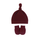 Bonnet pour nouveau-né avec gants, bonnet chaud en coton pour enfants, accessoires pour enfants, bonnet de nuit pour bébés de 0 à 6 mois, automne et hiver