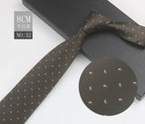 Cravate à fleurs en grille, tissée en gros, 8 cm, accessoires de mariage, bleu, homme, pois, cachemire, convient aux groupes, fêtes, bureau