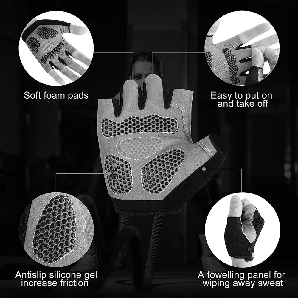 1 paire de gants demi-doigts pour enfants, gants de cyclisme pour garçons et filles, gants de pêche pour enfants, pour cyclisme, camping, pêche, sports de plein air