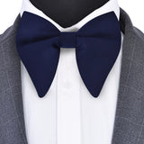 Classic Silk Solid Green Red Black Big Bow Tie for Man Fashion Bowknot Party Business Office Wedding Gift Accessories