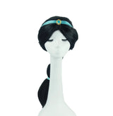 Aladdin's Lamp Halloween Girls Princess Jasmine Hair Black Long Wig Fancy Kids Women Wig Disguise Child Cosplay Unicorn Wig