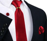 Ensemble de cravates en soie de luxe pour hommes, cravate, mouchoir, boutons de manchette avec anneau en métal doré, broche, costume, fête de mariage, accessoires pour hommes