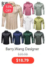 Barry.Wang Nouveauté Soie Hommes Cravate Mouchoir Boutons de Manchette Ensemble Jacquard Animal Dinosaure Chauve-Souris Gravat Cravate Pour Homme Mariage Affaires