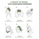 Tie Dye Headbands for Women Wide Turban Headwrap Knotted Vintage Hairbands Cotton Bandanas Bandage Headscarf Hair Accessories