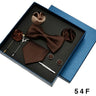 Coffret cadeau pour homme et femme, pochette, cravate, boutons de manchette, broche, couleur unie, pour mariage, affaires, vente en gros