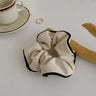 New Korean Woman Elegant Cotton Elastics Hair Band Cream Coffee Color Scrunchies Hair Ties Ladies Ponytail Hold Hair Accessories