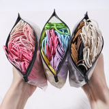 Lot de 50 bandeaux élastiques en caoutchouc pour cheveux, style macaron, très élastiques, durables, pour queue de cheval haute, pour femmes et enfants