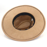 Avocado Green Fedora Suede Hat Checkered Belt Water Drop Top Large Brim Hat Men's and Women's Hat Suede Hat  sombrero mujer