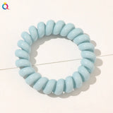 High Elasticity Telephone Coil Hairbands Women Spiral Hair Ties Girls Hair Rings Rope Solid Color Hair Accessories Gum Scrunchy
