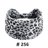 Leopard Print Headbands for Women Wide Boho Turban Head Wraps Cotton Knotted Elastic Hairbands Non Slip Workout Hair Accessories