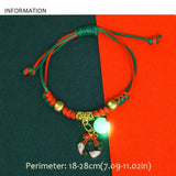 Mistletoe Luminous Xmas Bracelet Snowflake Snowman Advent Wreath Xmas Bracelet Candy Cane Pulling Type Merry Christmas Bracelet