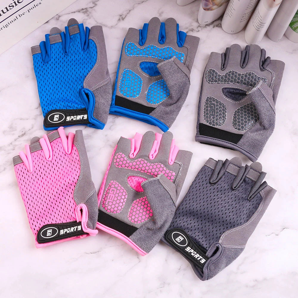 1 paire de gants demi-doigts pour enfants, gants de cyclisme pour garçons et filles, gants de pêche pour enfants, pour cyclisme, camping, pêche, sports de plein air