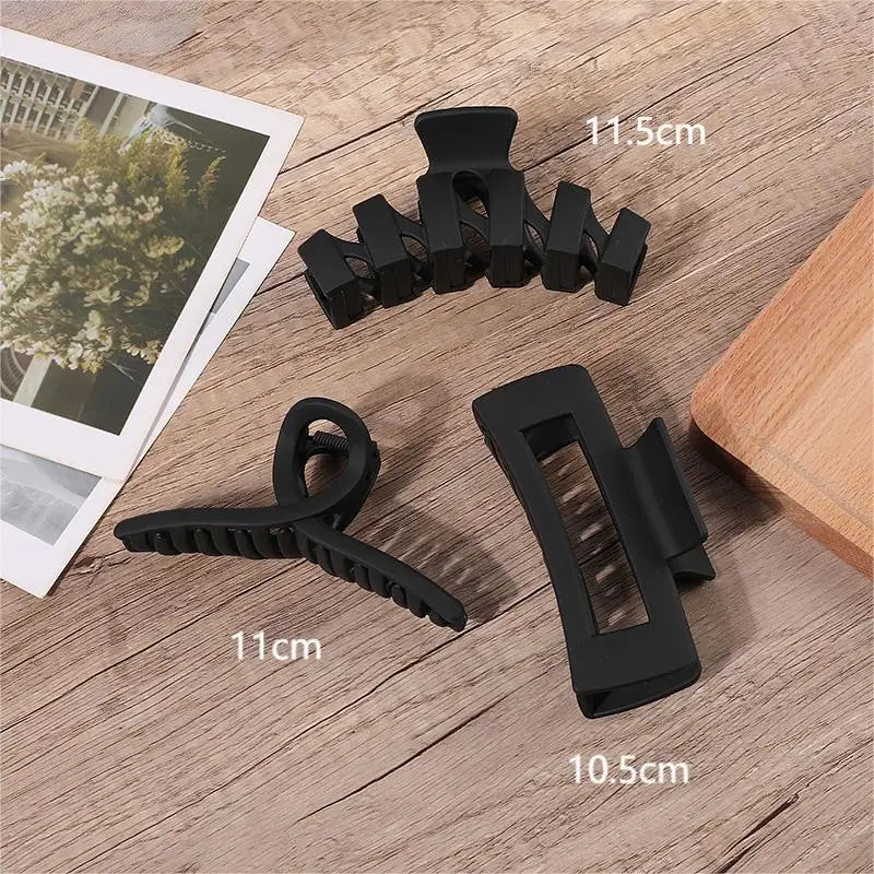 4/5/7Pcs Headwear Set Women Fashion Claw Clip Coffee Black Acrylic Large Hair Claw Korean For Girl Barrette Hair Accessories